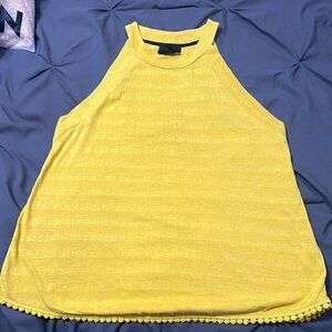 W5 Yellow Sleeveless Tank Top